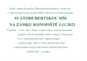1pozvánka Svatohubertská Konopiště
